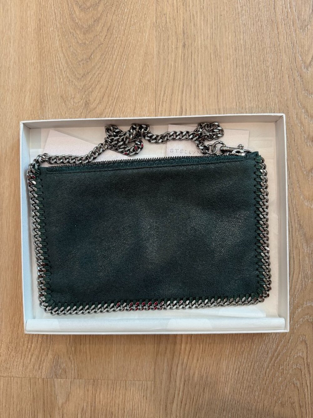 Stella McCartney Falabella Shaggy Deer Zipped Clutch Bag